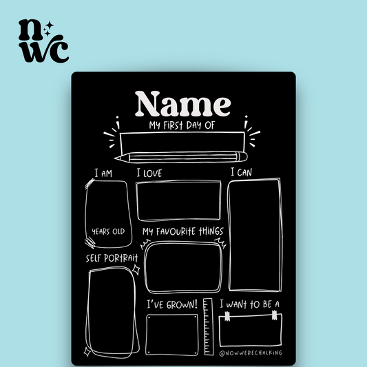 First Day Chalkboard